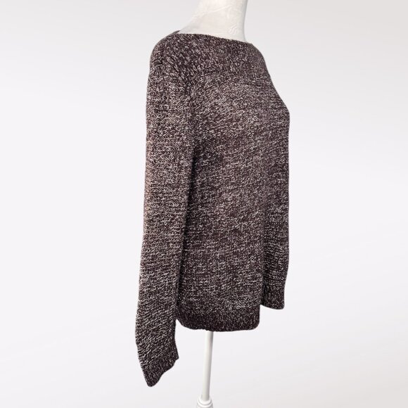 Croft & Barrow Marled Knit Sweater Brown White Pullover Medium - Picture 6 of 9